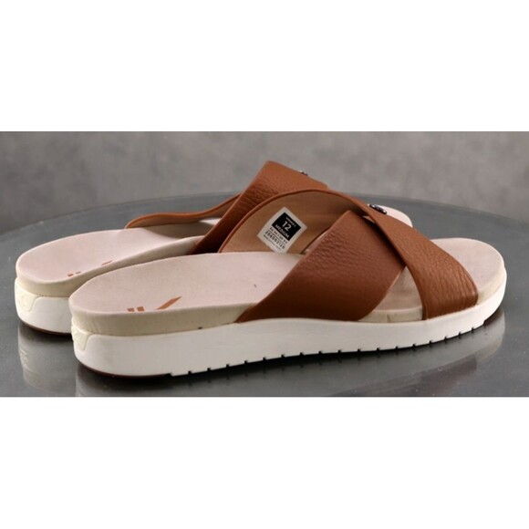 Kuru Breeze $130 Women's Slide Sandals Size 12 Leather Brown - Picture 8 of 11